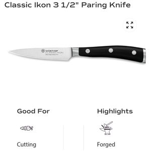 ❤️BUY 2 GET 1 FREE  Wüsthof Classic Ikon 3 1/2" Paring Knife